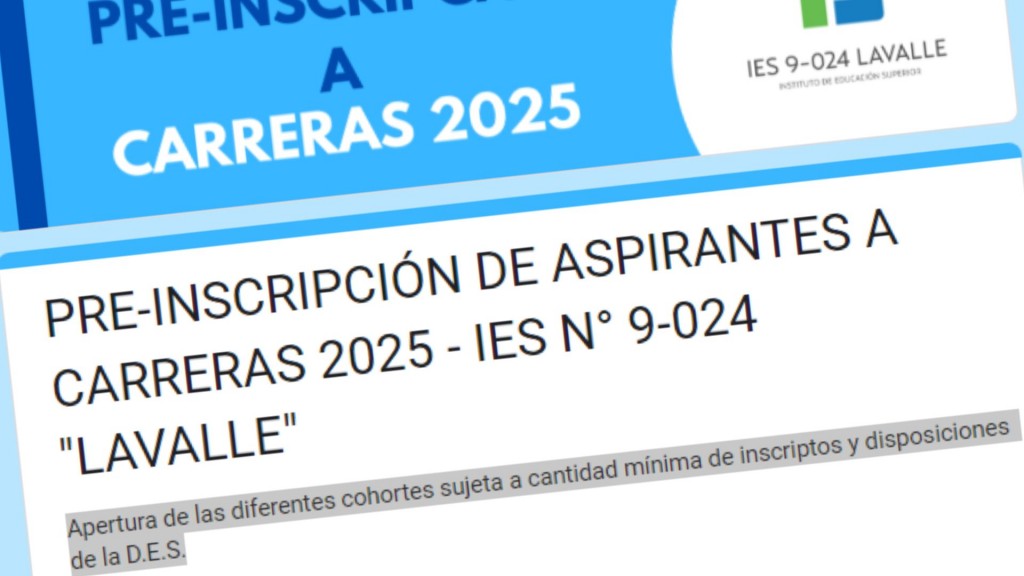 LAVALLE: LA ESCASA OFERTA EDUCATIVA DE NIVEL SUPERIOR 